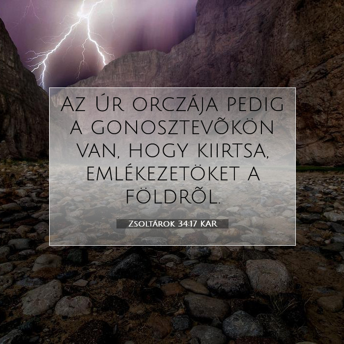 Zsoltárok 34:17 Bibliai kommentár