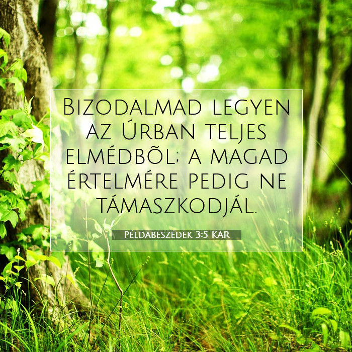 Példabeszédek 3:5 Bibliai kommentár