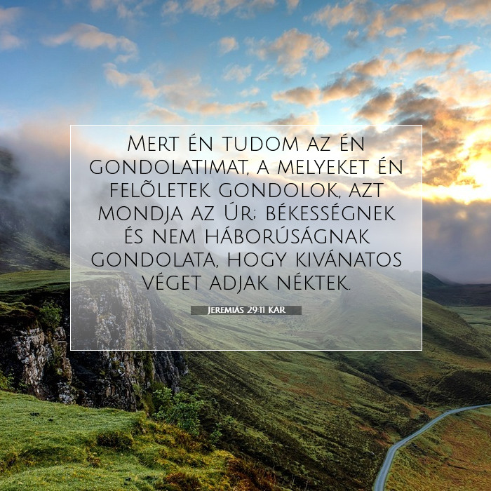 Jeremiás 29:11 Bibliai kommentár