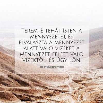 1 Mózes 1:7 Bibliai vers magyarázata