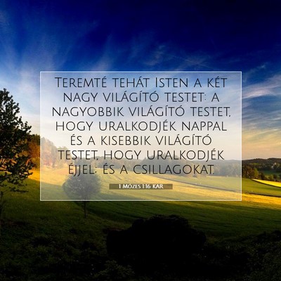 1 Mózes 1:16 Bibliai vers magyarázata
