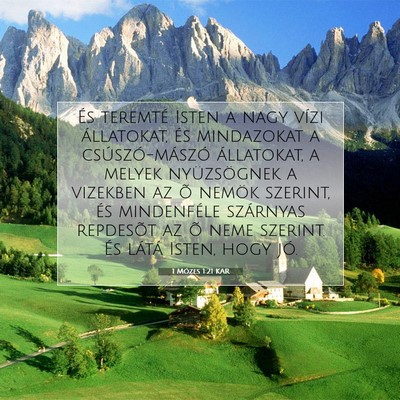 1 Mózes 1:21 Bibliai vers magyarázata