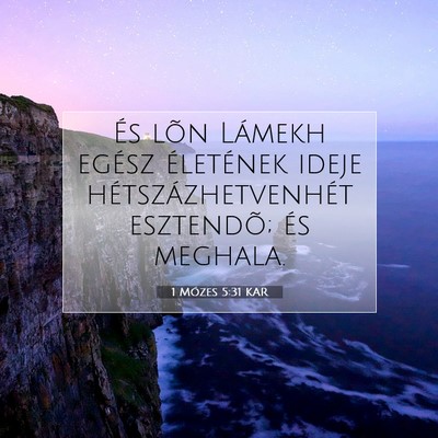 1 Mózes 5:31 Bibliai vers magyarázata