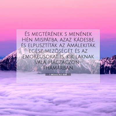1 Mózes 14:7 KAR Bibliai verskép