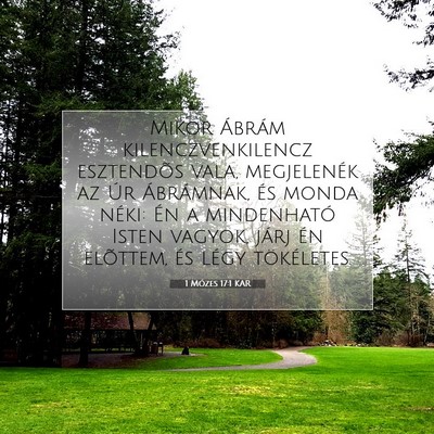 1 Mózes 17:1 KAR Bibliai verskép