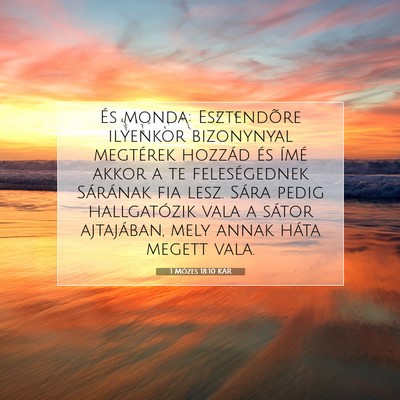 1 Mózes 18:10 KAR Bibliai verskép