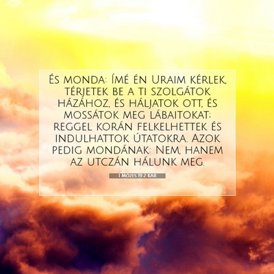 1 Mózes 19:2 Bibliai vers magyarázata