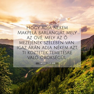 1 Mózes 23:9 Bibliai vers magyarázata