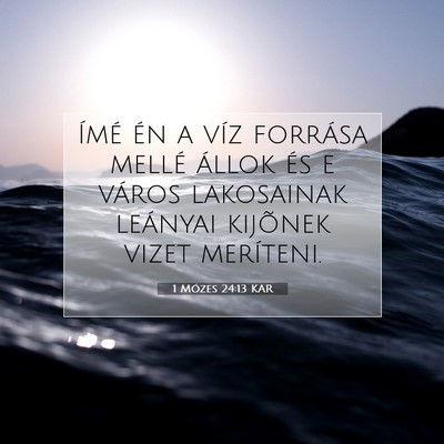 1 Mózes 24:13 Bibliai vers magyarázata