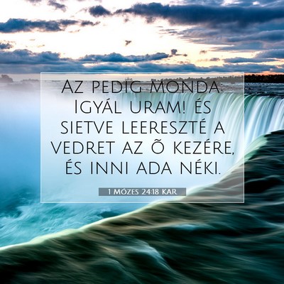 1 Mózes 24:18 Bibliai vers magyarázata