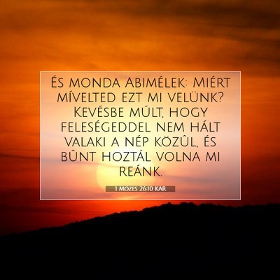 1 Mózes 26:10 Bibliai vers magyarázata