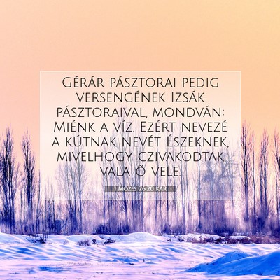 1 Mózes 26:20 Bibliai vers magyarázata