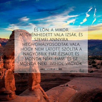 1 Mózes 27:1 Bibliai vers magyarázata