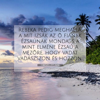 1 Mózes 27:5 Bibliai vers magyarázata