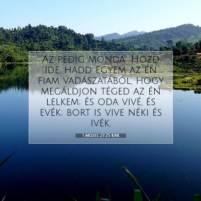 1 Mózes 27:25 Bibliai vers magyarázata