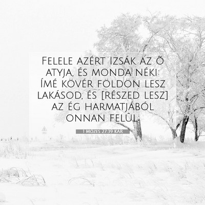 1 Mózes 27:39 Bibliai vers magyarázata