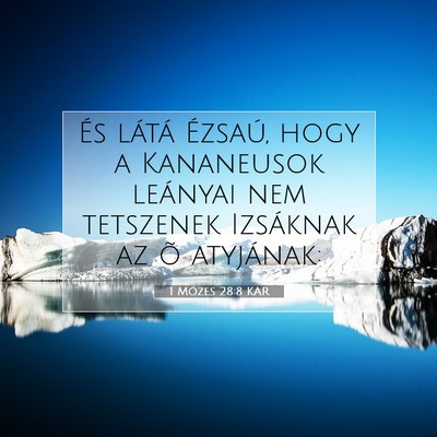 1 Mózes 28:8 Bibliai vers magyarázata