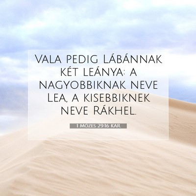 1 Mózes 29:16 Bibliai vers magyarázata