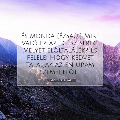 1 Mózes 33:8 Bibliai vers magyarázata