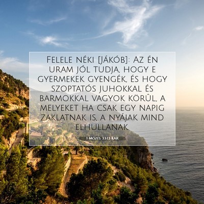 1 Mózes 33:13 Bibliai vers magyarázata