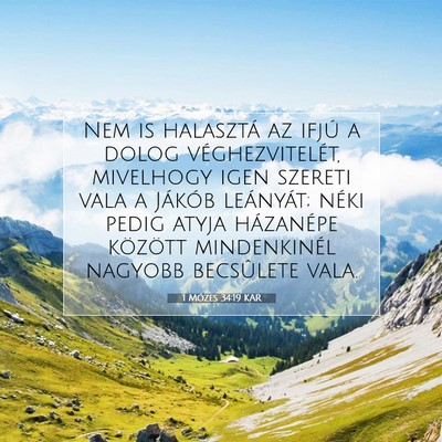 1 Mózes 34:19 Bibliai vers magyarázata