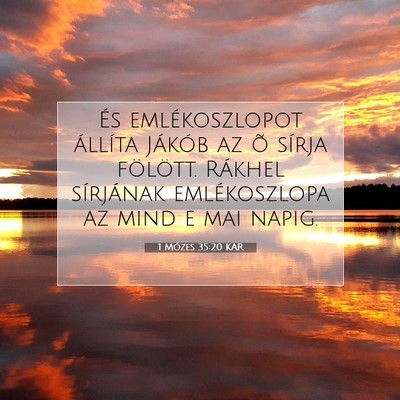 1 Mózes 35:20 KAR Bibliai verskép