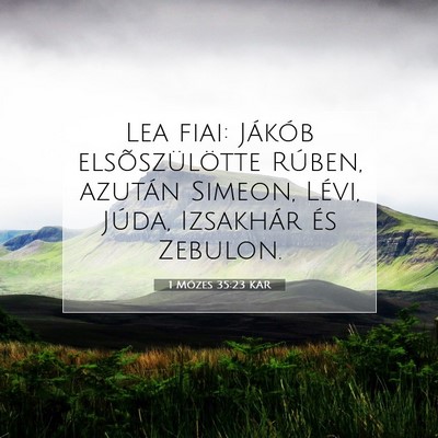 1 Mózes 35:23 KAR Bibliai verskép