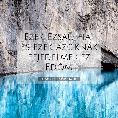 1 Mózes 36:19 Bibliai vers magyarázata