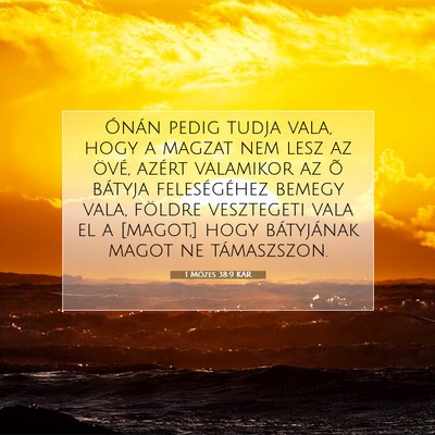 1 Mózes 38:9 Bibliai vers magyarázata