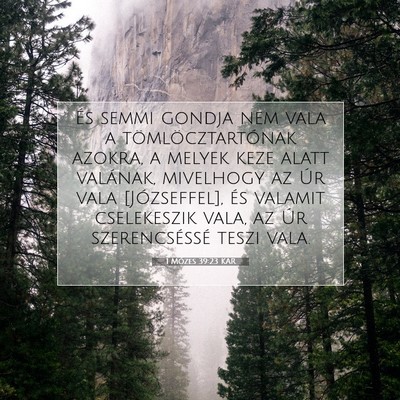 1 Mózes 39:23 Bibliai vers magyarázata