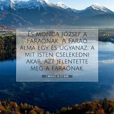 1 Mózes 41:25 Bibliai vers magyarázata
