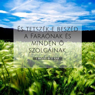 1 Mózes 41:37 Bibliai vers magyarázata