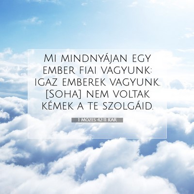 1 Mózes 42:11 Bibliai vers magyarázata