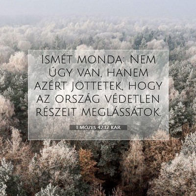 1 Mózes 42:12 Bibliai vers magyarázata