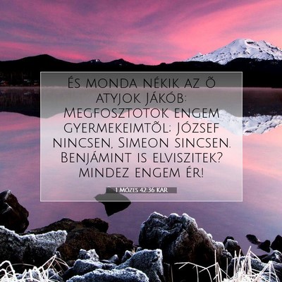 1 Mózes 42:36 Bibliai vers magyarázata