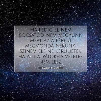 1 Mózes 43:5 Bibliai vers magyarázata