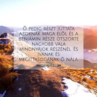 1 Mózes 43:34 Bibliai vers magyarázata