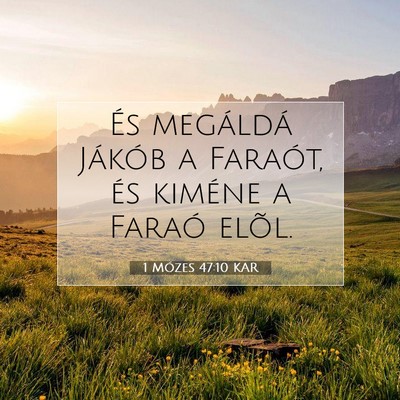 1 Mózes 47:10 Bibliai vers magyarázata