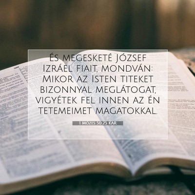 1 Mózes 50:25 KAR Bibliai verskép