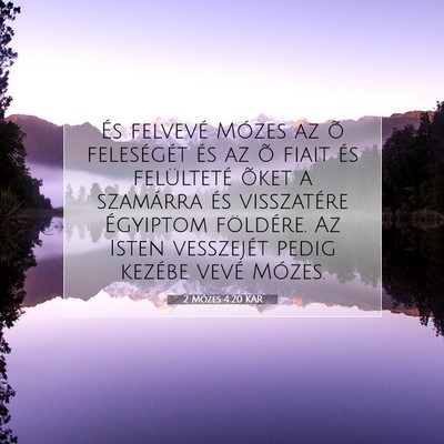 2 Mózes 4:20 KAR Bibliai verskép