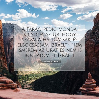 2 Mózes 5:2 KAR Bibliai verskép