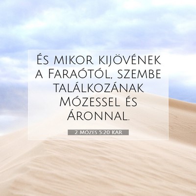 2 Mózes 5:20 Bibliai vers magyarázata