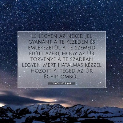 2 Mózes 13:9 KAR Bibliai verskép