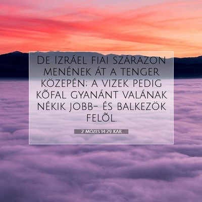 2 Mózes 14:29 KAR Bibliai verskép