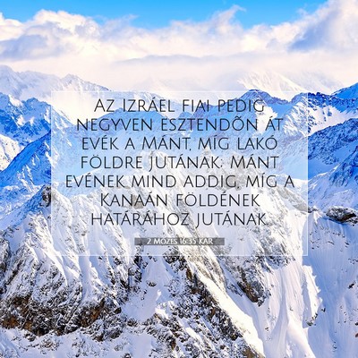 2 Mózes 16:35 KAR Bibliai verskép