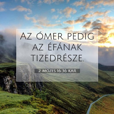 2 Mózes 16:36 KAR Bibliai verskép