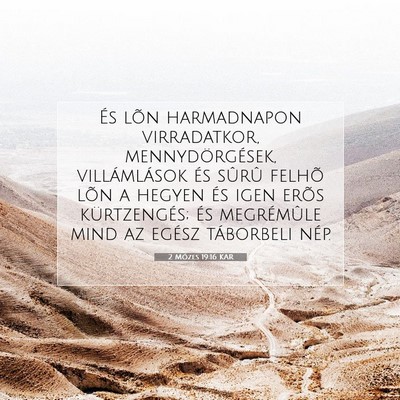 2 Mózes 19:16 KAR Bibliai verskép