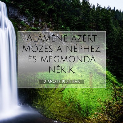 2 Mózes 19:25 Bibliai vers magyarázata