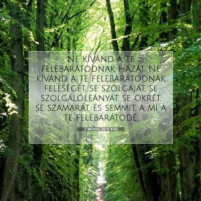 2 Mózes 20:17 KAR Bibliai verskép