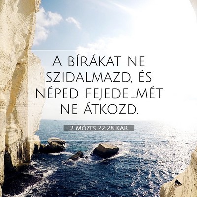 2 Mózes 22:28 KAR Bibliai verskép